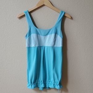 LULULEMON Tame me workout tank top turquoise 6